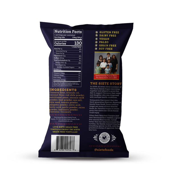 Siete Fuego Grain Free Tortilla Chips | Gluten Free Chips | Paleo 1 oz