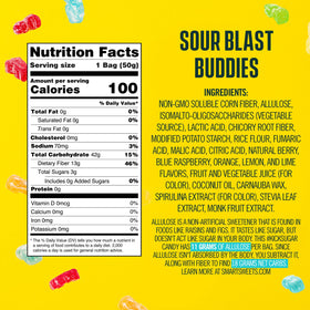SmartSweets Sour Blast Buddies, bonbons à faible teneur en sucre 1,8 oz