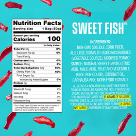 SmartSweets Sweet Fish, caramelo con bajo contenido de azúcar 1.8 oz 