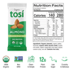 Tosi Plant Based Almond Protein Bar 2.4 oz Crunchy Snack Bar