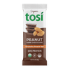 Barra de proteína de chocolate amargo y maní Tosi orgánica 2.4 oz Vegana