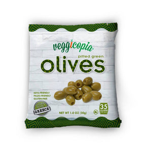 Veggicopia | Olive Keto Tasty Green Pit Snack Aceitunas 1.0 oz