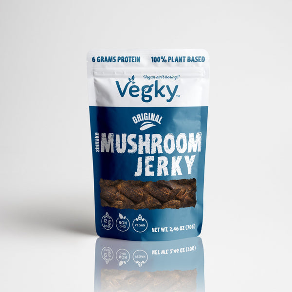 VEGKY | Vegan Shiitake Original Mushroom Jerky | 2.46 oz NON GMO