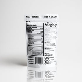 VEGKY | Cecina vegana de champiñones picantes Shiitake | 2.46 oz SIN OGM