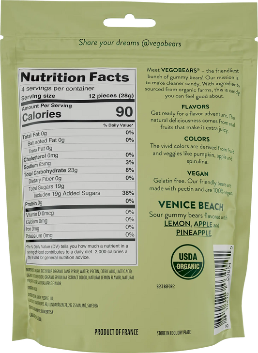 Vegobears Venice Beach Gummy Bears 4 oz