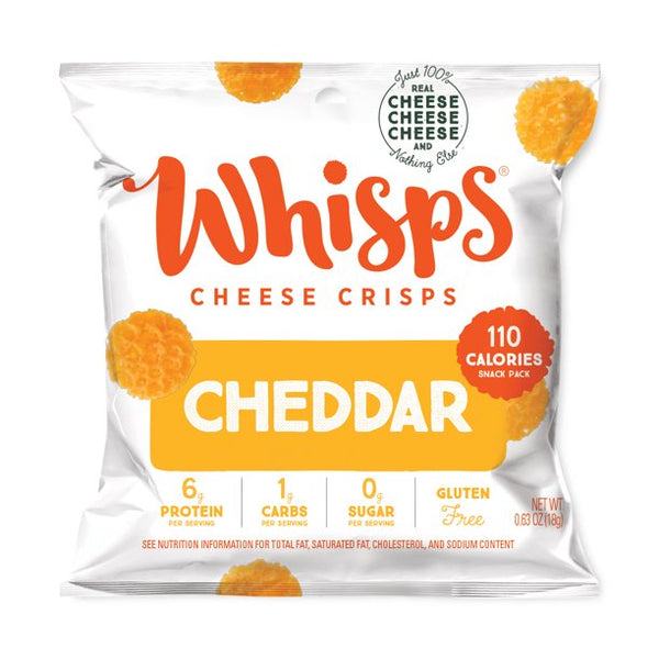 Whisps Cheese Crisps Cheddar | Healthy Snack 0.63 oz Gluten Free