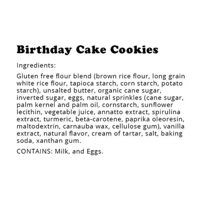 WOW Baking Company | Gluten-Free Birthday Cake Soft Baked Cookie (1 oz)