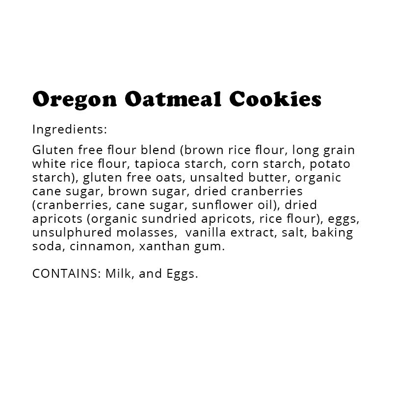 WOW Baking Company | Gluten-Free Oregon Oatmeal Soft Baked Cookie (1 oz)