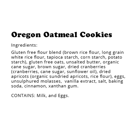 WOW Baking Company | Gluten-Free Oregon Oatmeal Soft Baked Cookie (1 oz)