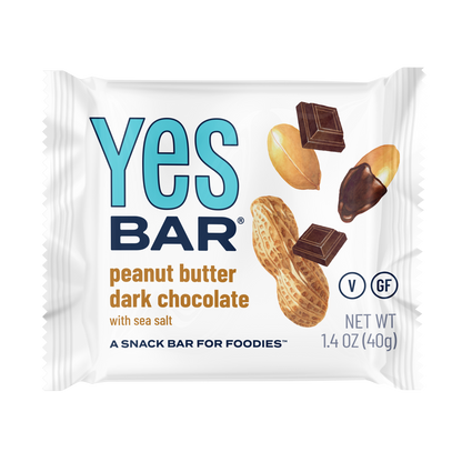 The YES Bar | Peanut Butter Dark Chocolate Plant Based Protein 1.4 oz Gluten Free