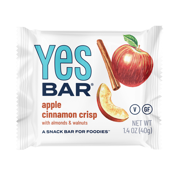 The YES Bar | Apple Cinnamon Crisp Plant Based Protein 1.4 oz Gluten Free