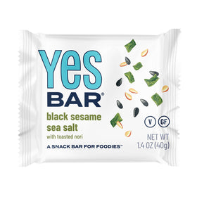 La barra SÍ | Proteína a base de plantas de sal marina de sésamo negro, 1.4 oz sin gluten