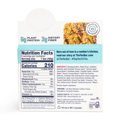 The YES Bar | Macadamia Chocolate Plant Based Protein 1.4 oz Gluten Free
