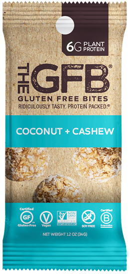 Les bouchées de noix de coco et de cajou GFB sans gluten 1,2 oz