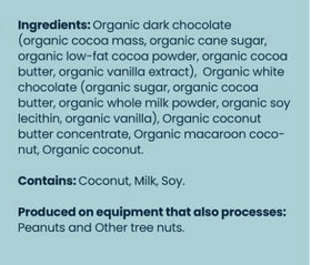 CHOCXO Tasse de chocolat noir à la noix de coco (0,5 oz) Sans gluten