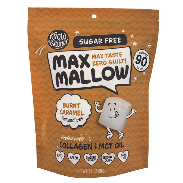 Know Brainer Max Mallow Sugar Free Burnt Caramel - Snackever