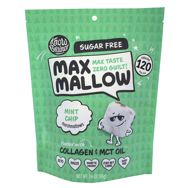 Know Brainer Max Mallow Mint Chip | Guilt-Free & Zero Sugar (3.4 oz)