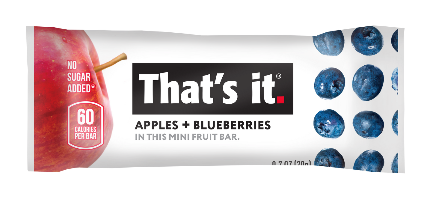 That's it - Apple + Blueberry Real Mini Fruit Bar 0.7 oz - Vegan